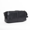 Travel Case With Double Zipper Closure And Gadgets Holder in Black Leather
