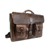 Indiana Briefcase in Chocolate Embossed Leather
