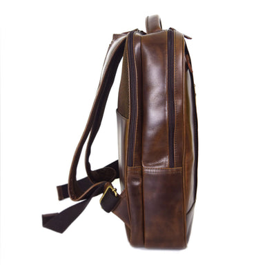 City Backpack in Chocolate Leather
