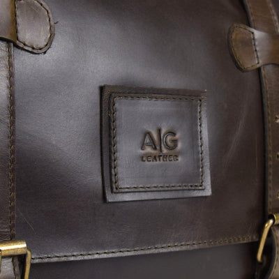 Wyoming Portfolio Briefcase in Chocolate Leather
