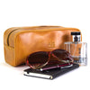 Travel Case in Cognac color Leather