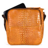 Urban Messenger Bag in Cognac Embossed Leather