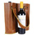 Elegant Wine Tote in Cognac Leather