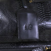 Travel Bag with shoe compartment in Black Embossed Leather with - Profesional Players Favorite Weekender