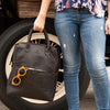 Convertible Backpack in Aged Dark Brown Leather