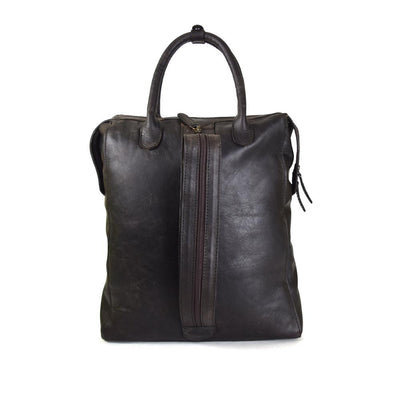 Convertible Backpack in Aged Dark Brown Leather - FINAL SALE NO EXCHANGE