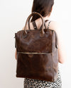 Backpack - Convertible Backpack In Chocolate Leather