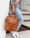 Backpack - Convertible Backpack In Cognac Leather