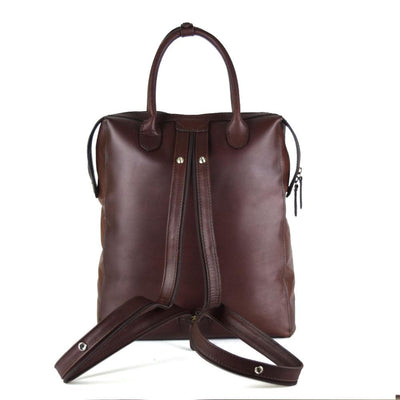 Convertible Backpack in Dark Wine Leather