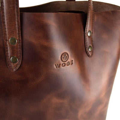 Classic Tote in Rustic Brown Leather