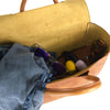 Foldover Tote in Cognac Leather- Concealed Carry