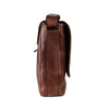 Foldover Messenger Bag in Rustic Brown Leather