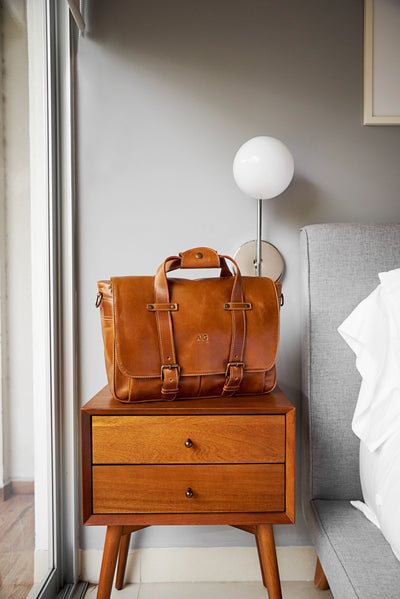Briefcase - Montana Portfolio Briefcase In Cognac Leather