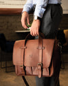 Briefcase - Montana Portfolio Briefcase In Rustic Brown Leather