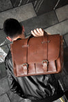 Briefcase - Montana Portfolio Briefcase In Rustic Brown Leather