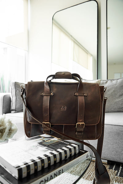 Briefcase - Montana Portfolio XL Briefcase In Chocolate Leather