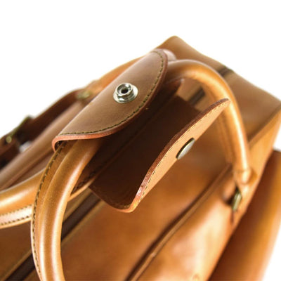 Overnighter Briefcase in Cognac Leather