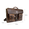 Indiana Briefcase in Chocolate Embossed Leather