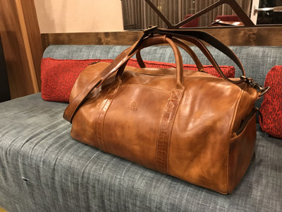 Travel Bags - Classic Duffel Large In Cognac Leather