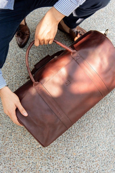 Travel Bags - Classic Duffel Large In Rustic Brown Leather