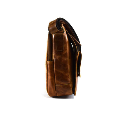 Urban Messenger Bag in Cognac Leather