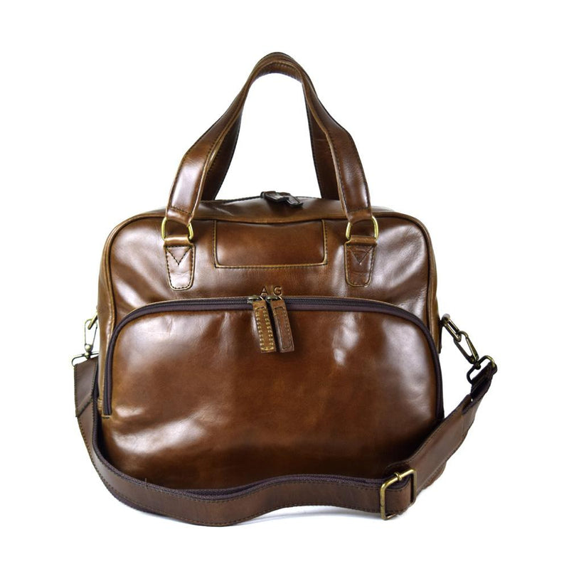 Vancouver Travel Bag in Chocolate Leather