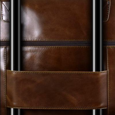 Vancouver Travel Bag in Chocolate Leather